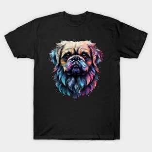 A Teal, Pink, Purple And Yellow Dog T-Shirt